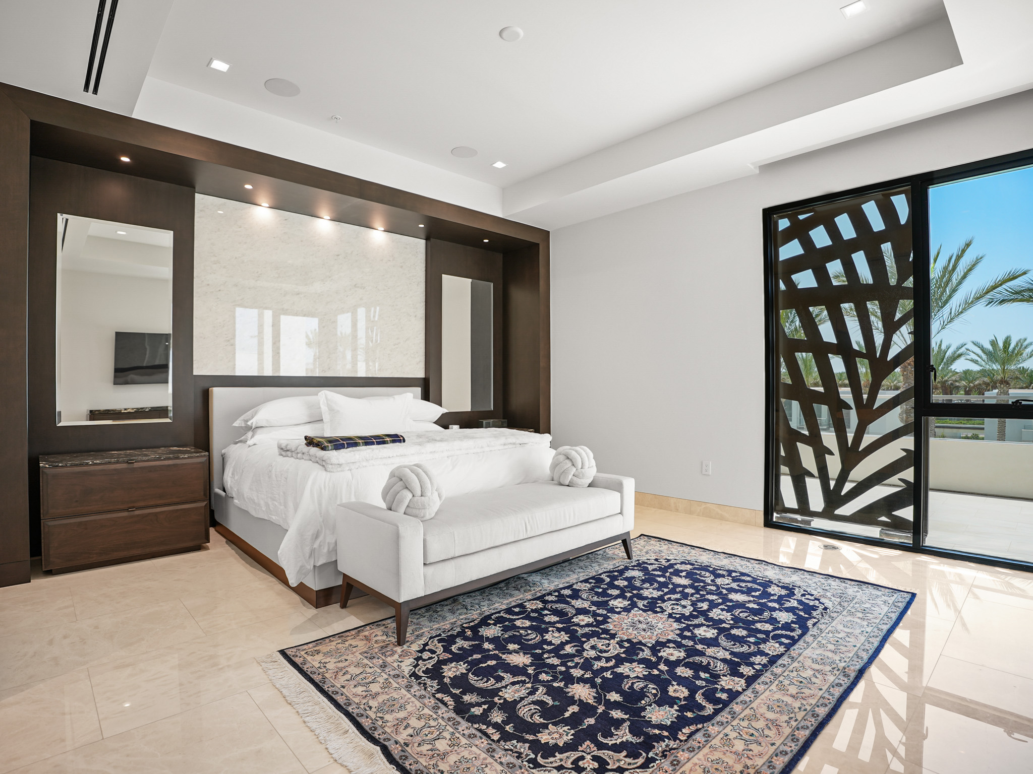 Illustration of Luxury Residences With Master Bedroom And Library